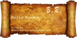 Bella Roxána névjegykártya